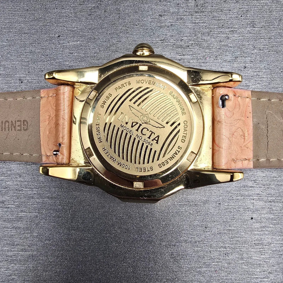 Invicta Baby Lupah Watch Women 38mm MOP Dial Gold  Round 5068 New Battery10