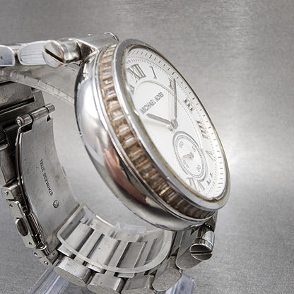 Michael Kors Skylar Watch Women 42mm White Dial Silver Tone MK5866 New Battery3