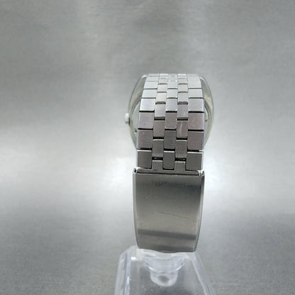 Seiko Lord Matic Watch Men 36mm Silver Dial Silver Tone Daydate 5606-7230 Runs