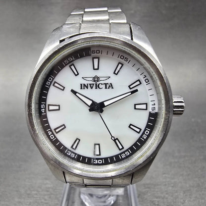 Invicta Specialty Watch Women 33mm White Dial Silver Tone 12830 New Battery0