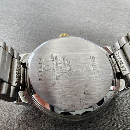 Seiko Spirit Watch Women 25mm Champagne Dial Two Tone Round 7N016A80 New Batt9