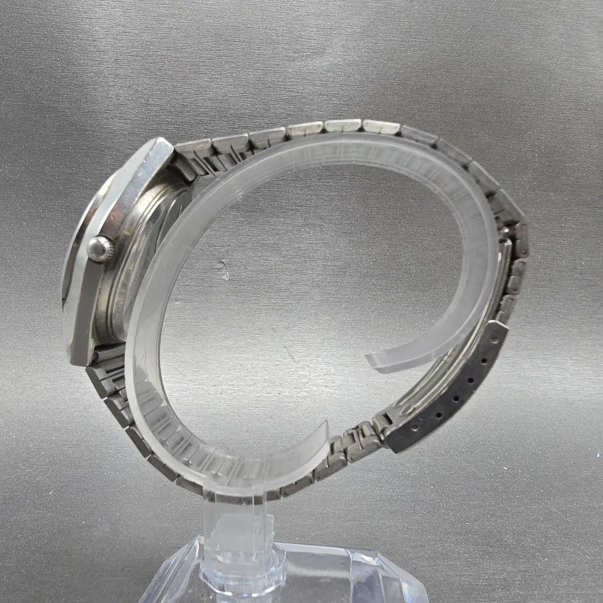 Seiko Watch Men 36mm White Dial Silver Tone Date Round 0842-8070  PARTS7