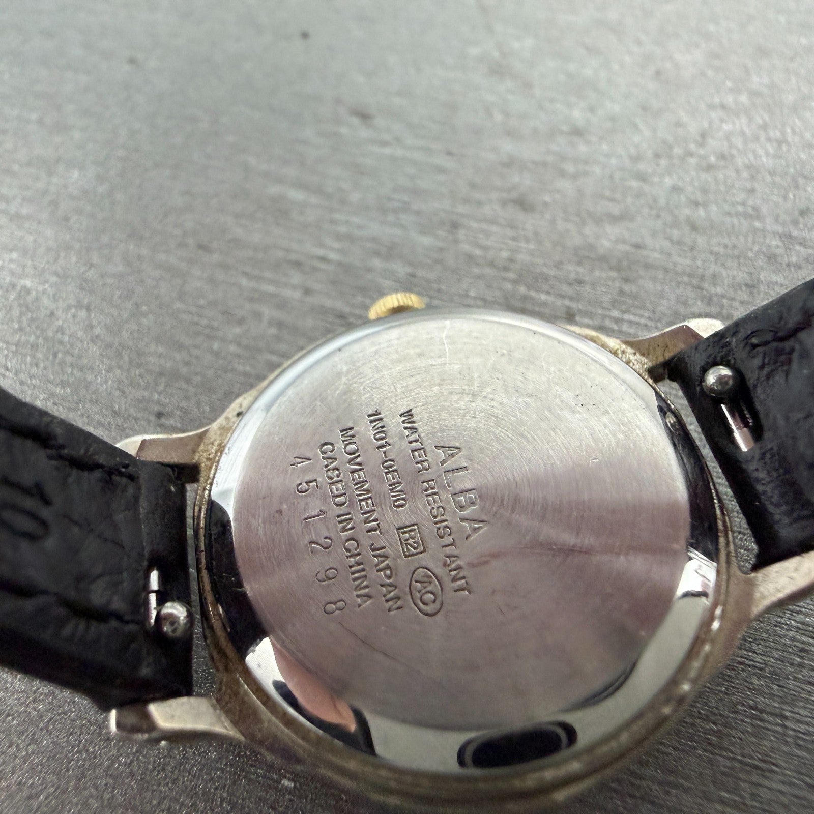 Seiko Alba Watch Women 23mm White Dial Two Tone Round 1N01-0EM0 New Battery9