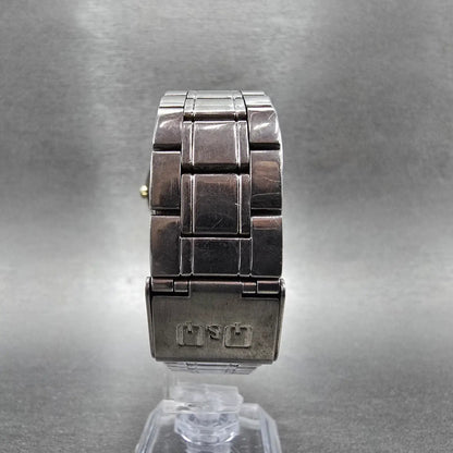 Citizen Q&Q Solar Watch Men 35mm Champagne Dial Silver Tone Round Bracelet Runs8