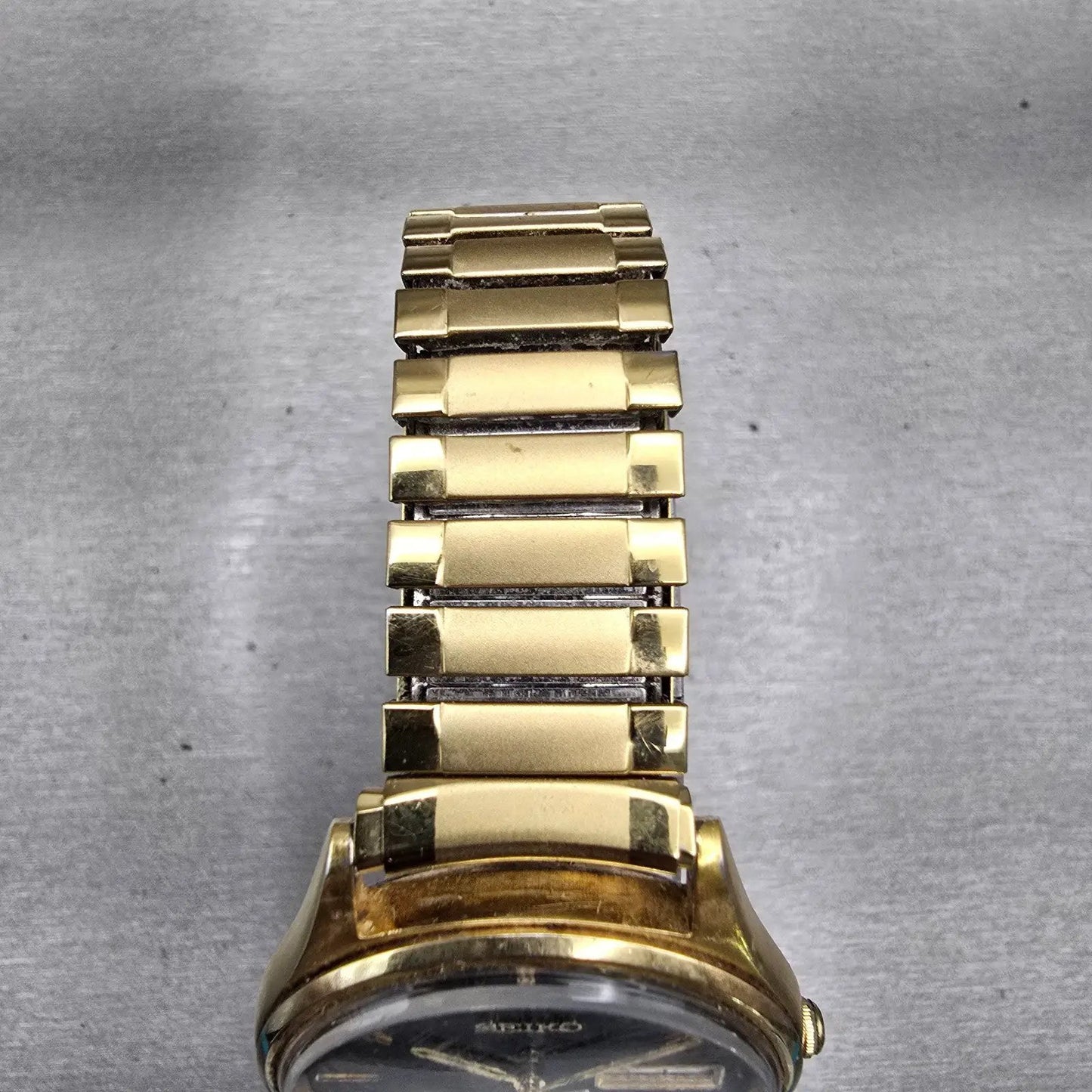 Seiko Watch Men 35mm Black Dial Gold Tone Daydate Round 7N43-8A39 New Battery4
