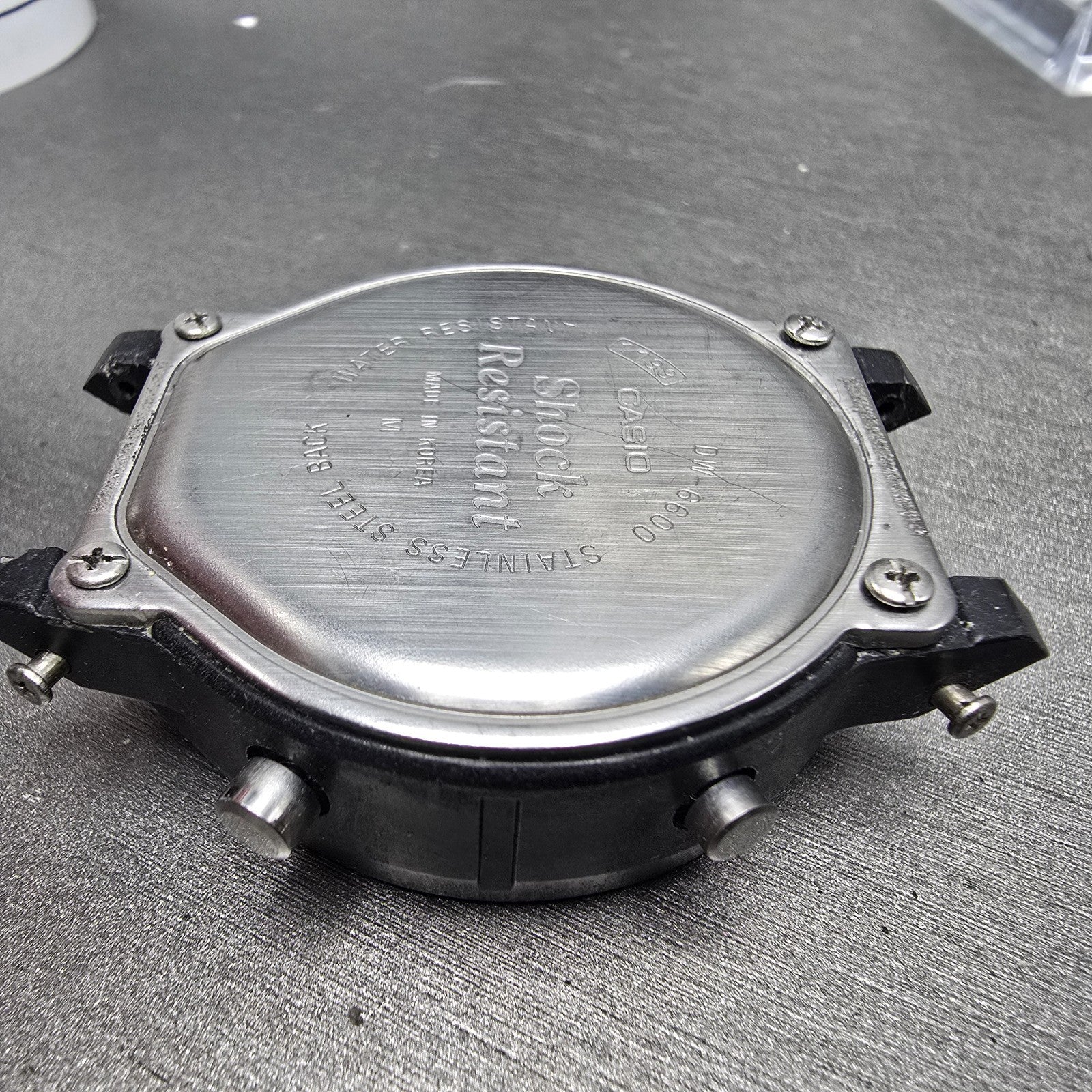 Casio G-Shock DW-6600 Watch Men 41mm Black Alarm Chronograph 1199 Vintage PARTSA11