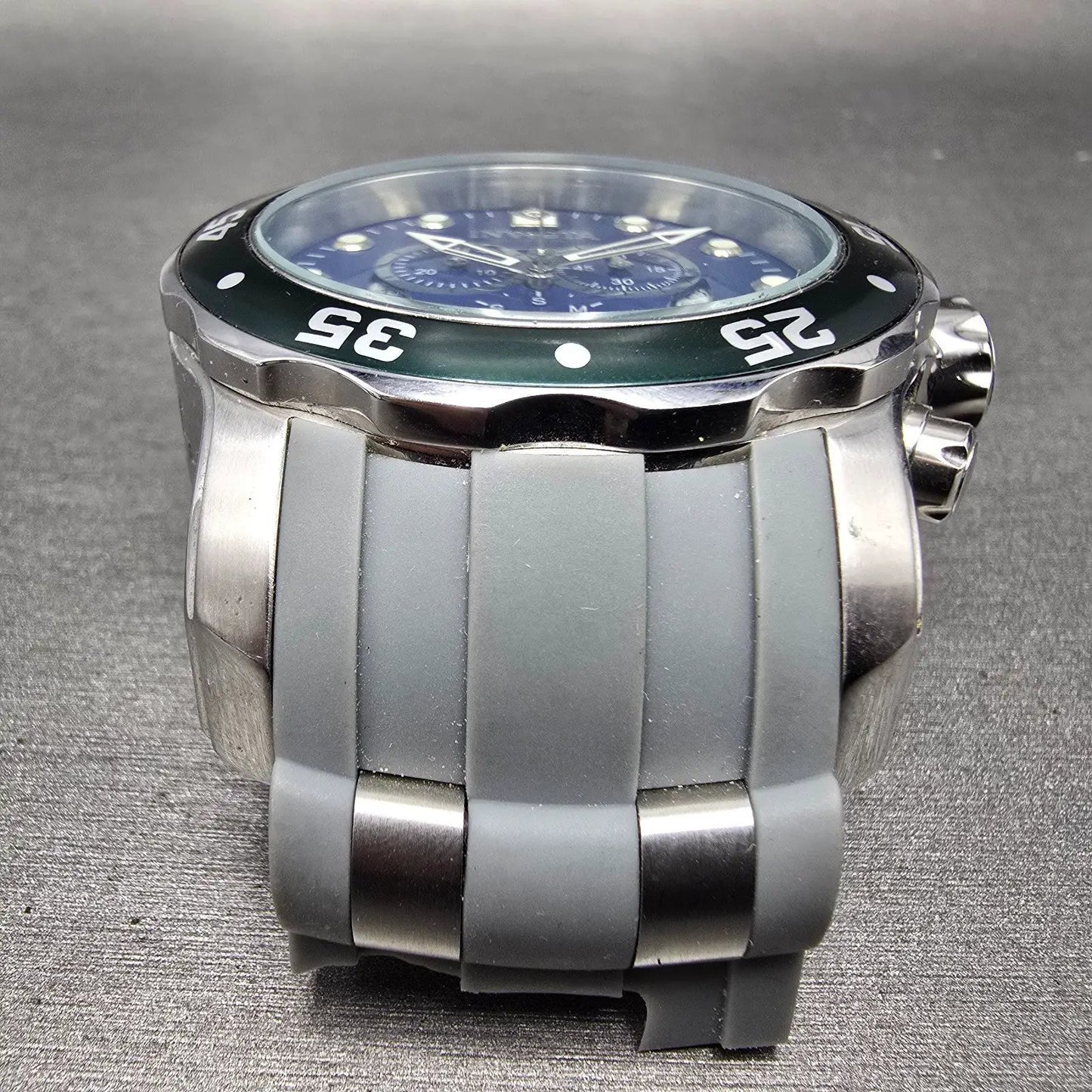 Invicta Pro Diver Chronograph Watch Men 49mm Blue Dial Steel Date 19763 New Batt2