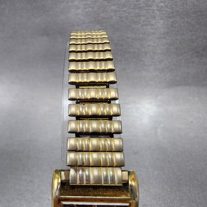 Seiko Tank Watch Women 19mm Brown Dial Gold Tone Rectangle 47003009 New Batt AB4