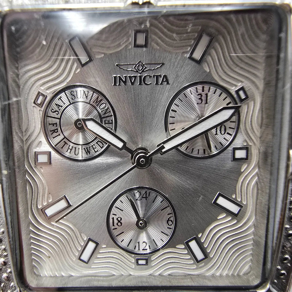 Invicta Wildflower Watch Women 33mm Silver Dial Silver Daydate Round New Battery1