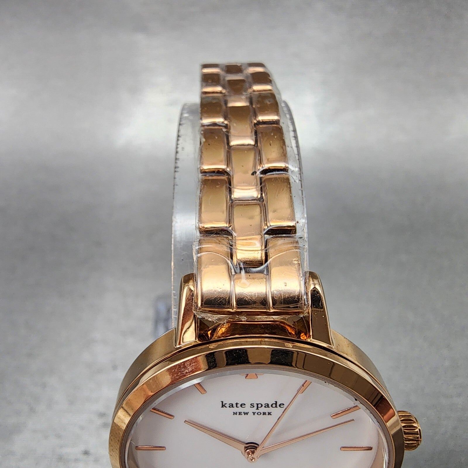 Kate Spade Metro Watch Women 30mm White Dial Rose Gold Tone Round New Battery4