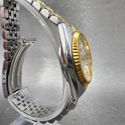 Seiko Watch Women 25mm White Dial Two Tone daydate Round 7n830041 New Batt B1233