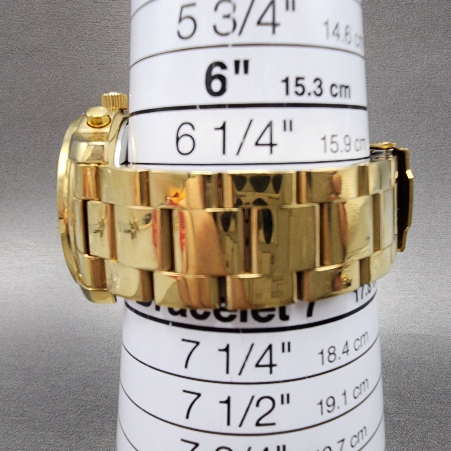 Invitca Angel Watch Women 38mm MOP Dial Gold Tone Daydate Round New Battery10