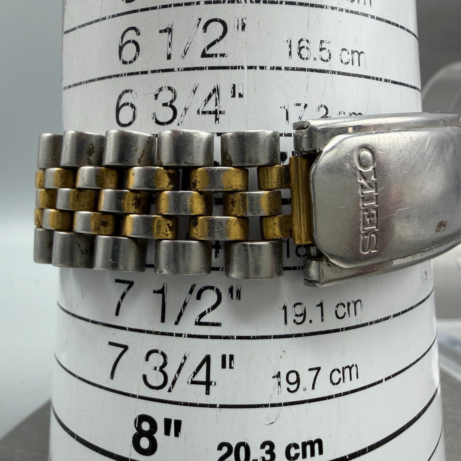 Seiko President Watch Men 36mm Silver Dial Two Tone Daydate 7n43-8111 NewBatt MQ10