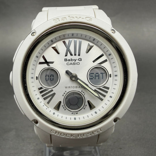 Casio Baby-G Watch Women 43mm Analog Digital White Alarm Chrono BGA-152 New Batt0