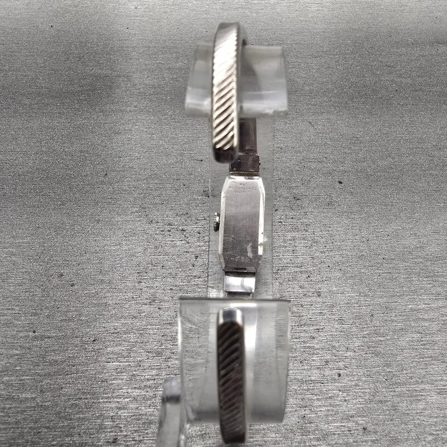 Bulova Watch Women 10mm Silver Dial White Gold Rectangle Manual Wind Vintage7