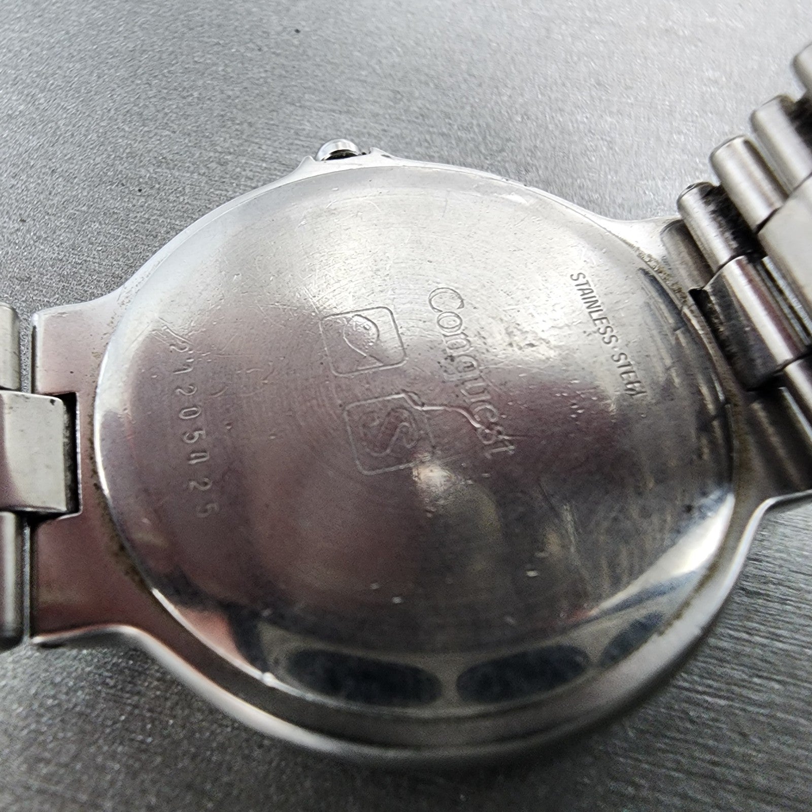 Longines Conquest Watch Men 32mm Silver Dial Steel Date Round New Battery9