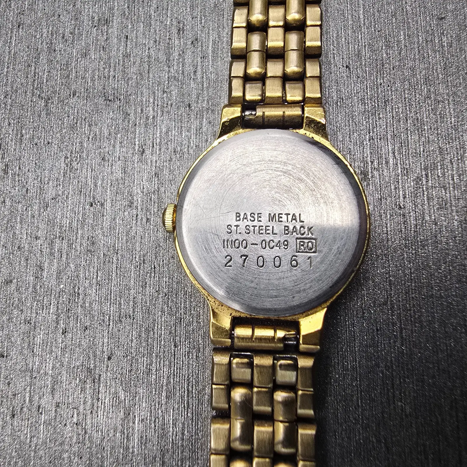 Seiko Watch Women 19mm Black Dial Gold Tone Round 1N00-0C49 New Battery VTG L10
