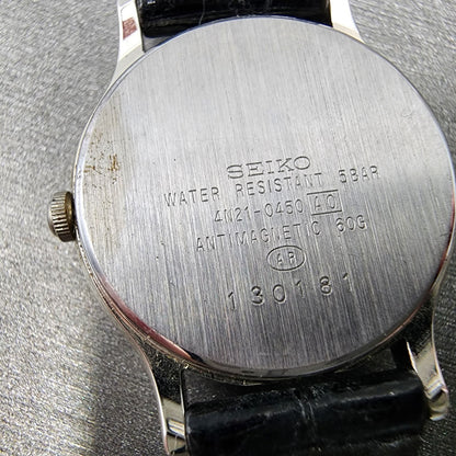 Seiko Spirt Watch Women 24mm White Dial Silver Tone Round 4n210450 New Battery9