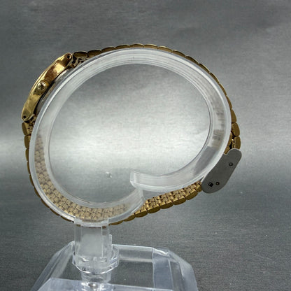 Seiko Watch Women 18mm Champagne Dial Gold Tone Oval V401-5270 New Battery6