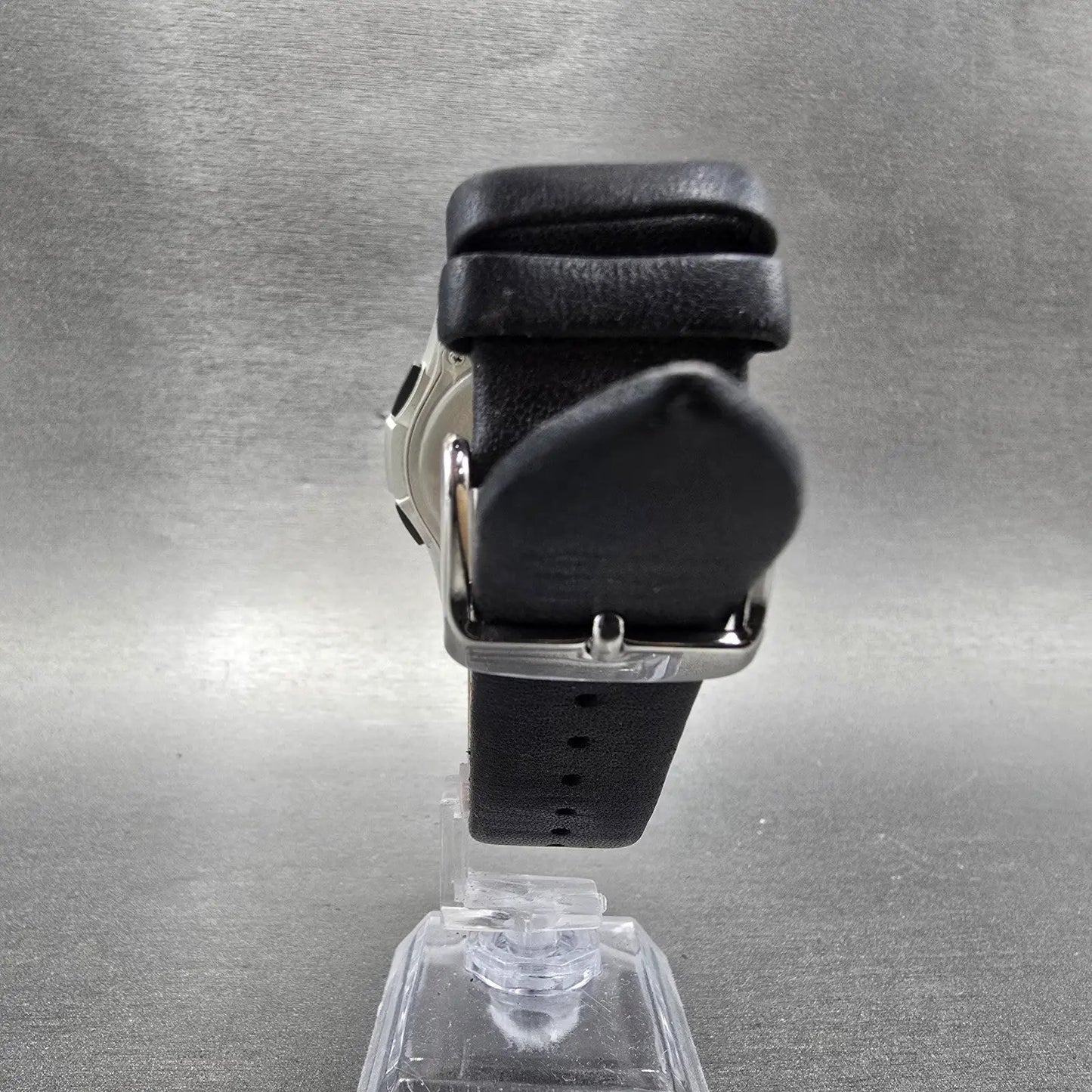 Casio Wave Ceptor Watch Men 42mm Black Dial Steel Solar Analog Digital Works J7