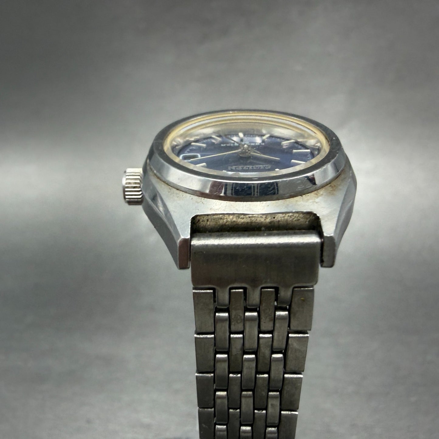 Citizen Cosmo Star Watch Women 25mm Blue Dial Silver Tone date 4-610695 PARTS6