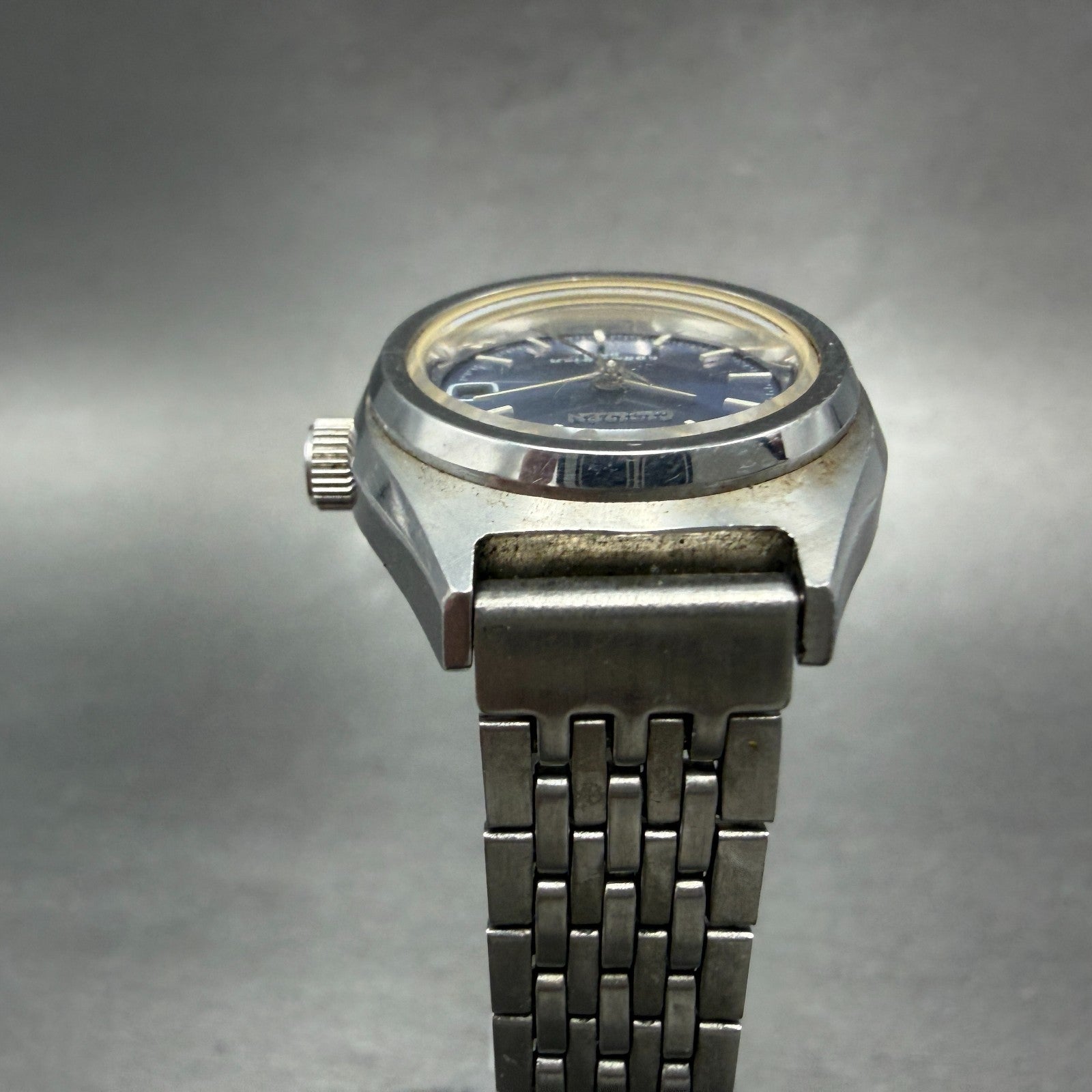 Citizen Cosmo Star Watch Women 25mm Blue Dial Silver Tone date 4-610695 PARTS6