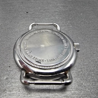 Victorinox Swiss Army Cavalry Watch Men 37mm Cream Dial Silver Tone Date PART KL11