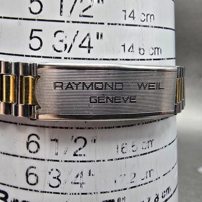 Raymond Weil Watch Women 25mm Champagne Dial Two Tone Date Round 9300 PARTS11