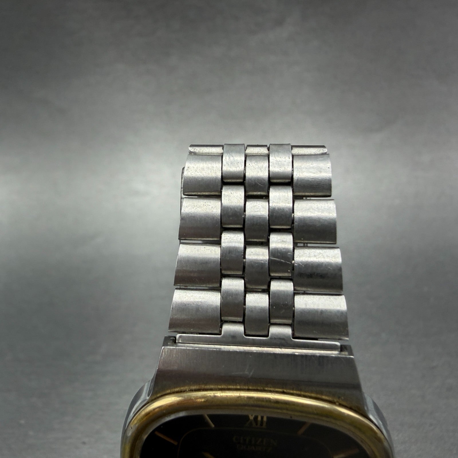 Citizen CQ Watch Men 32mm Brown Dial Two Tone Rectangle 1230-214528 New Battery4