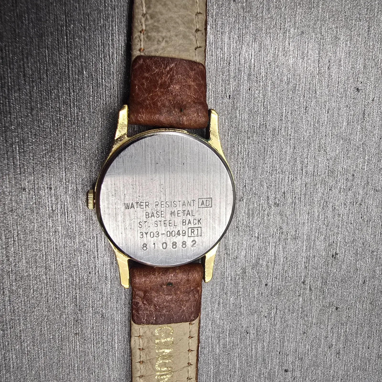 Seiko Watch Women 22mm Gold Dial Gold Tone Daydate Round 3Y03-0049 New Battery10
