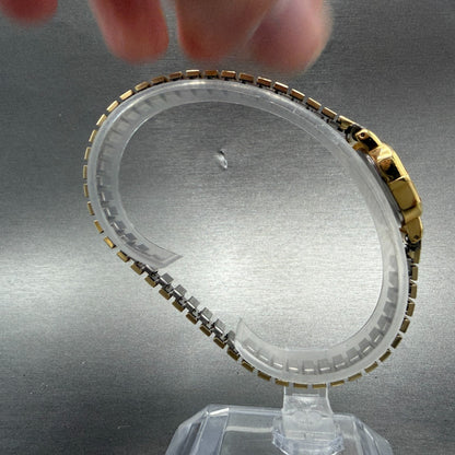 Seiko Watch Women 17mm Silver Dial Gold Tone Oval Vintage 2P21-5009 New Battery8