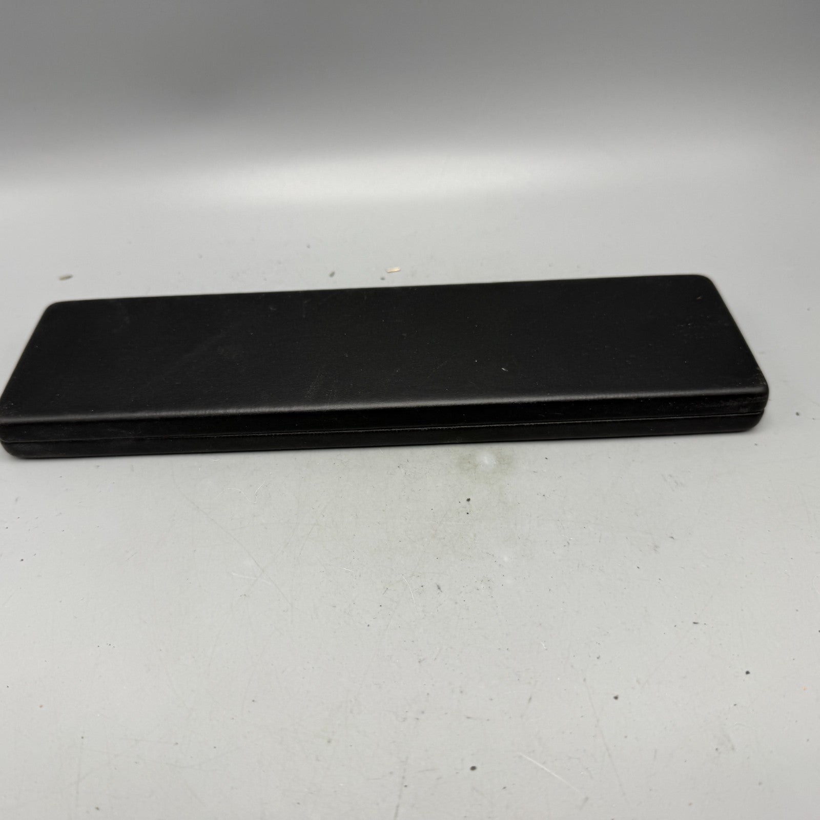 Movado Presentation Watch Box Case Black Faux Leather Gold Rectangle 1990s 80s5