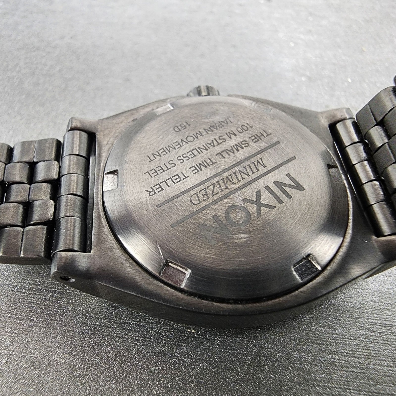 Nixon Time Teller Watch Women 27mm Blue Dial Black Tone Round New Battery9