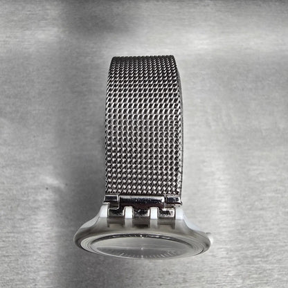 Swatch Skinmesh Watch Men 35mm Silver Dial Mesh Band Round SVOM100M New Battery4