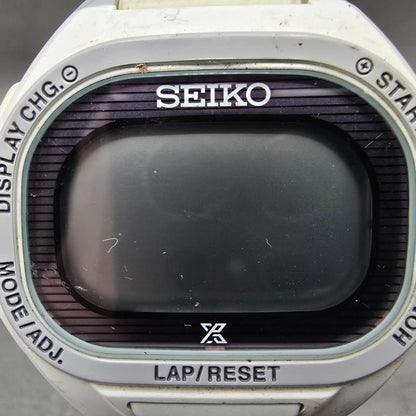 Seiko Super Runner Watch Men 44mm White Chronograph Oval S690-00A0 PARTS2