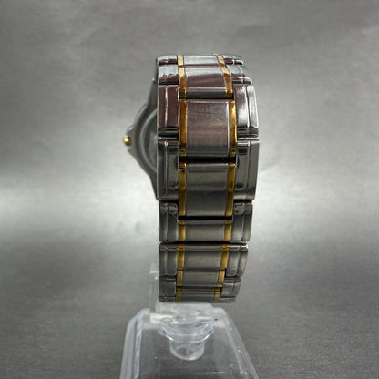 Movado Museum Watch Men 36mm Black Dial Two Tone Round 81.E2.866 New battery ABV7