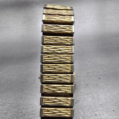 Seiko SQ Watch Men 34mm Gold Dial Gold Tone Daydate Round 8223-8009 New Battery7