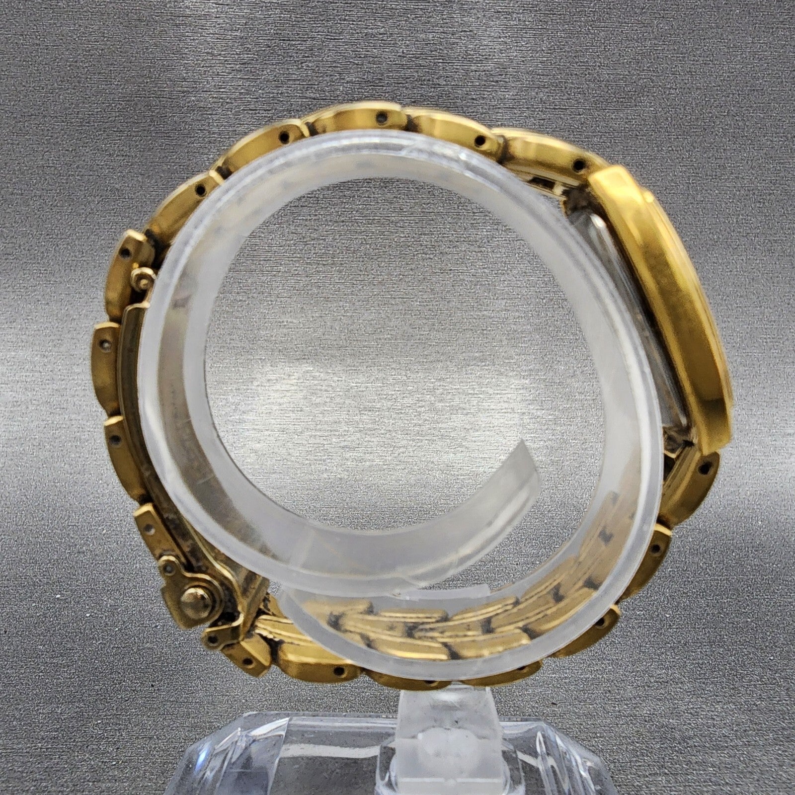 VTG Seiko Watch Women 20mm White Dial Gold Tone Rectangle 4N015100 New Battery8