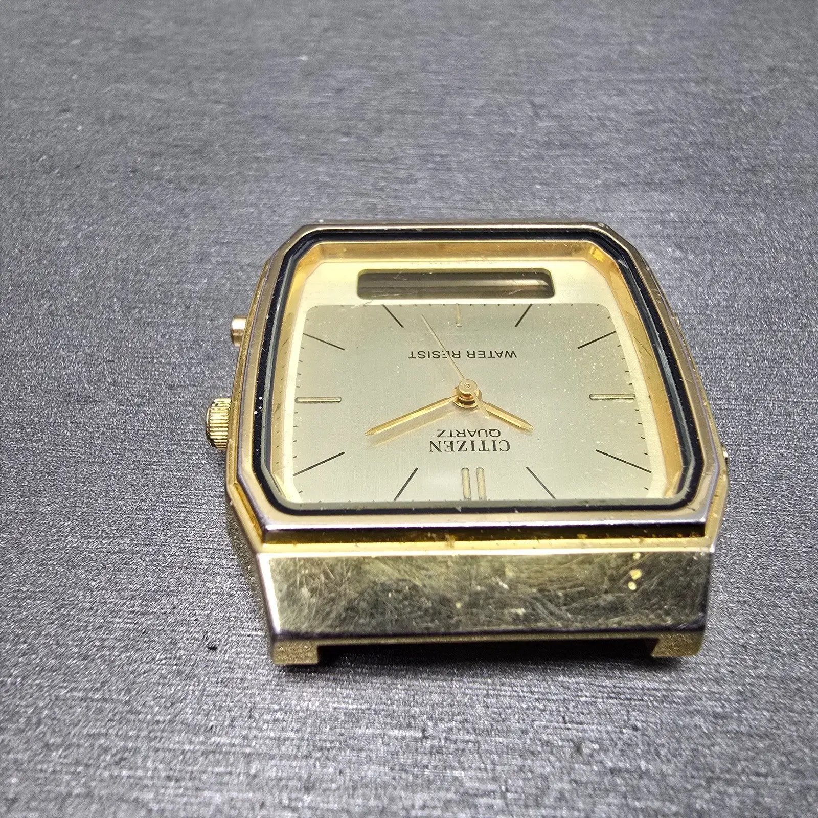 Citizen Analog Digital Watch Men 32mm Champagne Dial Gold Tone T011-312627 PARTS6