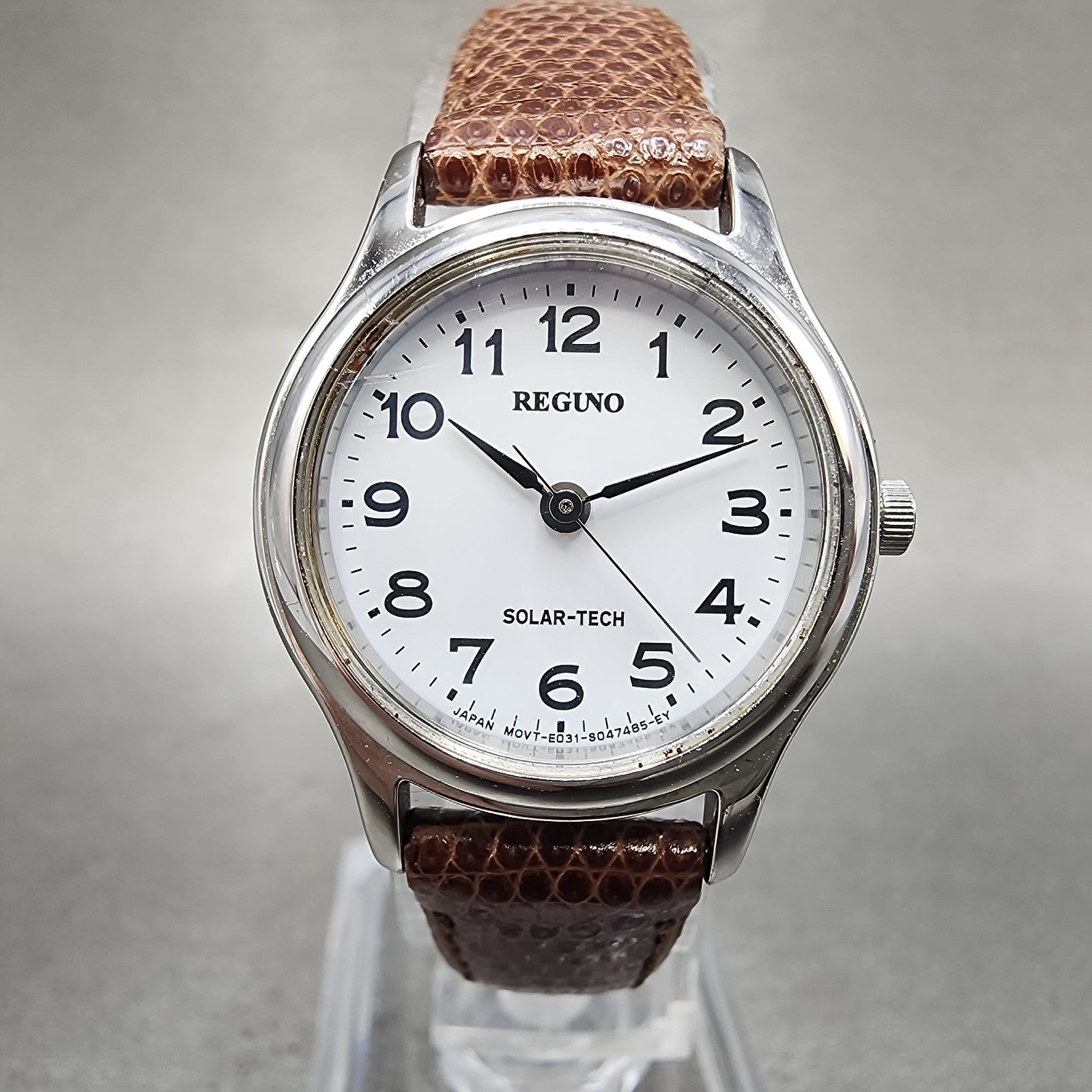 Citizen Reguno Watch Women 24mm White Dial Silver Tone E031T017207 Solar Runs0