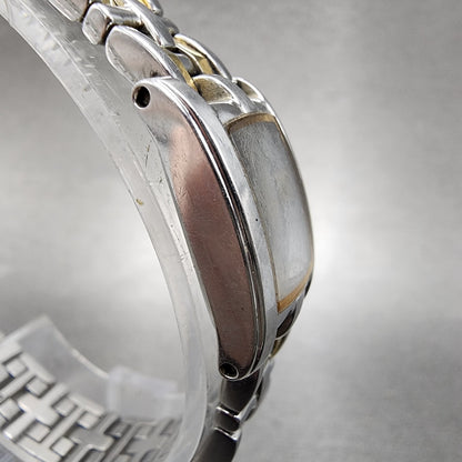 Citizen EcoDrive Tank Watch Women 15mm White Dial Two Tone G620S028566 Runs3
