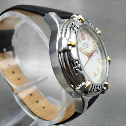 Wenger Swiss Military Watch Women 29mm White Dial Silver Tone Daydate New Batt3