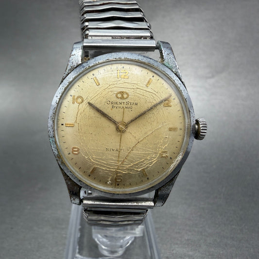 Orient Star Dyanmic Watch Unisex 33mm Cream Dial Silver Tone K13009T PARTS0