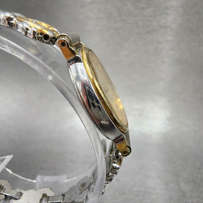 Seiko Watch Women 22mm Champagne Dial Two Tone Oval 73216070 New Battery3