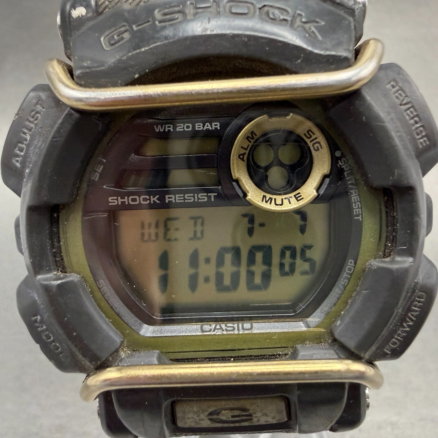 Casio G-Shock GD-400 Watch Men 48mm Digital Black Green Alarm Chrono New Batt AB1