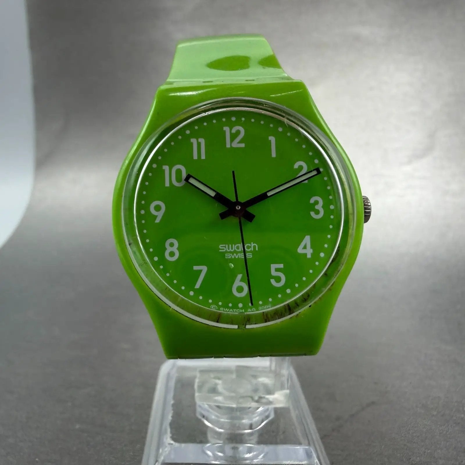 Swatch Lemongrass Watch Men 34mm Green Dial Green Tone Round GG204 New Battery5