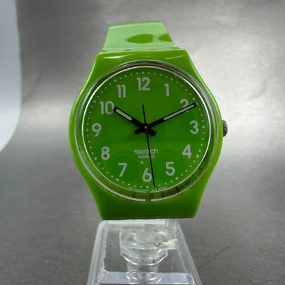 Swatch Lemongrass Watch Men 34mm Green Dial Green Tone Round GG204 New Battery5