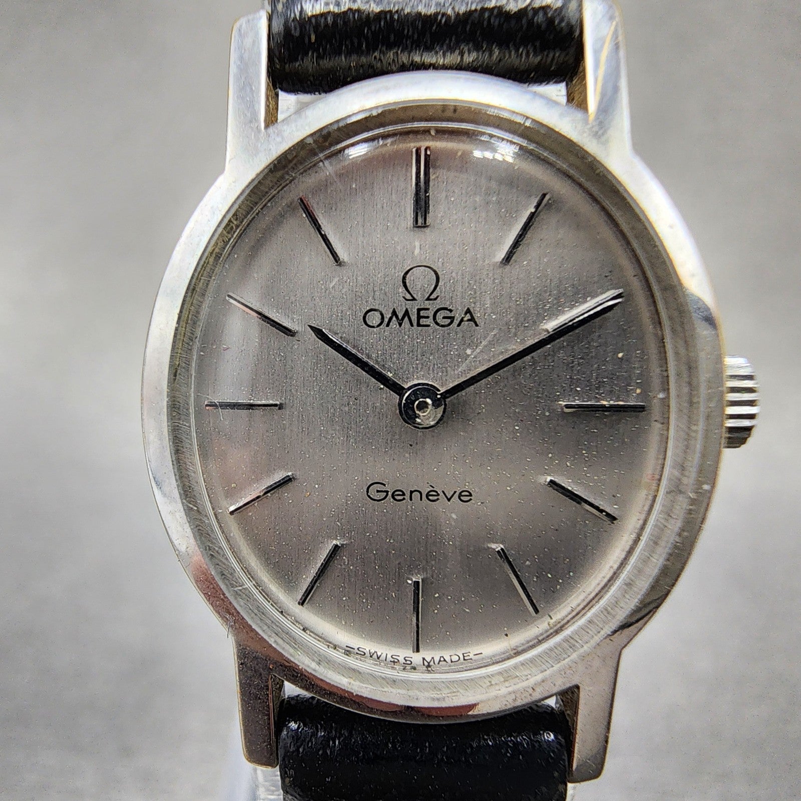 Omega Geneve Watch Women Silver Dial Steel Oval Manual 5110411 Cal 625 PARTS2