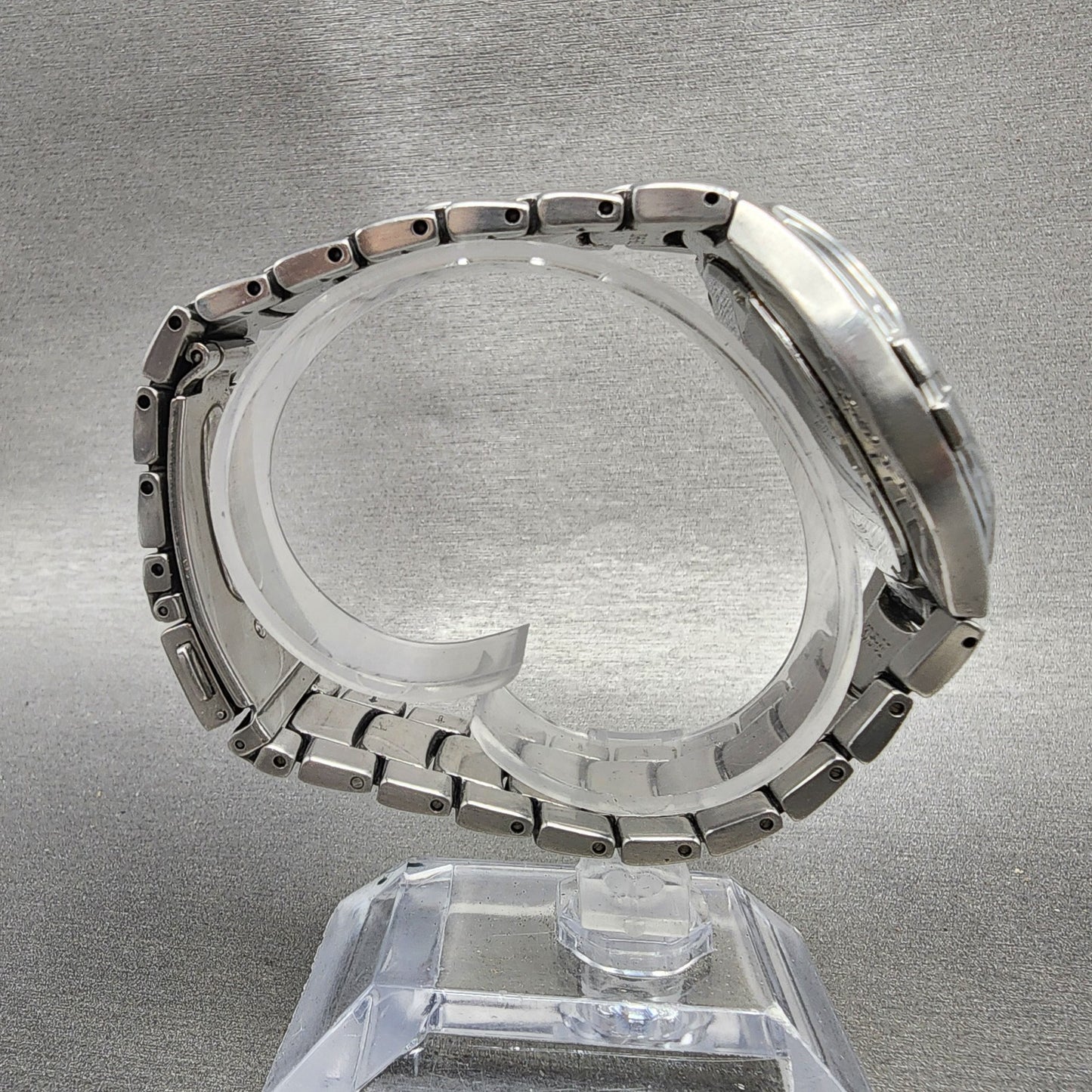 Seiko Watch Men 38mm Blue Dial Silver Tone Date Round 7N427C00 New Bat PARTS!!!9