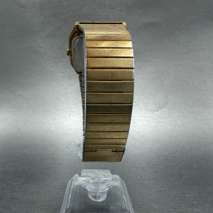 Casio MQ-518 Watch Men 30mm Champange Dial Gold Tone Rectangle Daydate New Batt7
